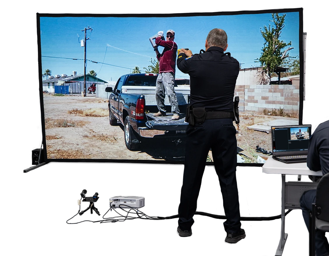 portable police vr training simulator